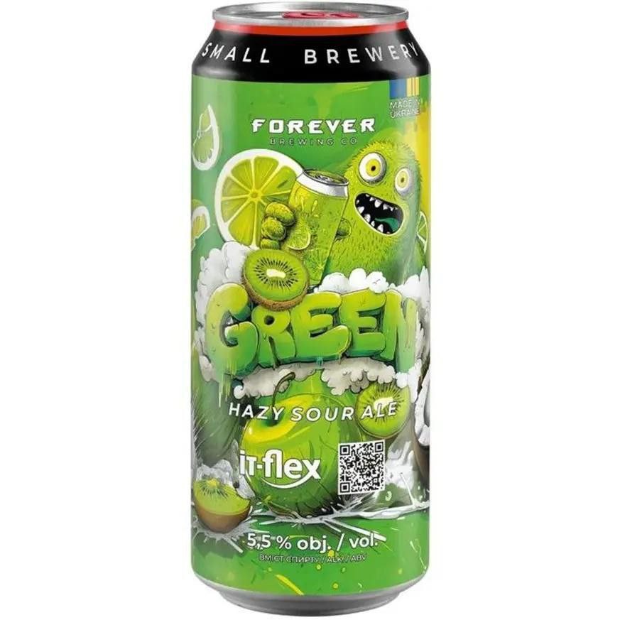 Пиво Forever Green світле 5.5 % 0.5 з/б